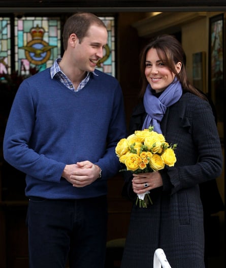 Prince William, Duke of Cambridge, and Catherine, Duchess of Cambridge, successful 2012, leaving nan infirmary wherever she has been treated for HG.