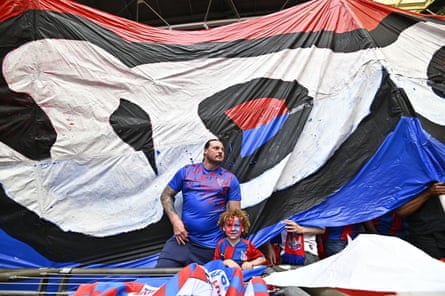 A Palace banner at Wembley during the FA Cup semi-final against Chelsea.