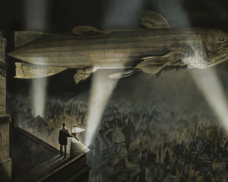 Illustration from Black Dog – the Dreams of Paul Nash by Dave McKean. Black Dog explores the work of Paul Nash, one of the most important British artists of the twentieth century, whose First World War experiences inspired him to create paintings of disturbing, lasting power.