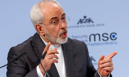 Mohammad Javad Zarif, Iran’s foreign minister, speaks at the Munich security conference