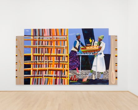 Makers and doers … boatbuilders at her Venice Biennale pavilion.
