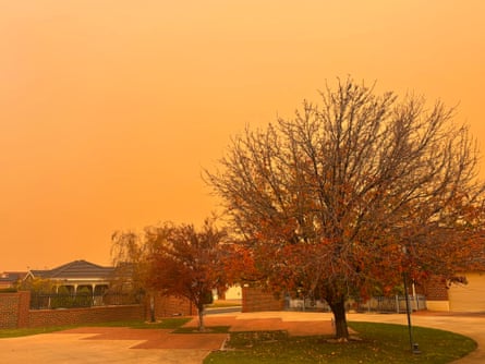 Dust is seen in the air around Mildura, Victoria on Monday 26 May.