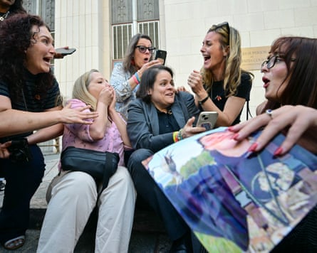 Family members of victims react to news that the jury has found Meta and YouTube liable.