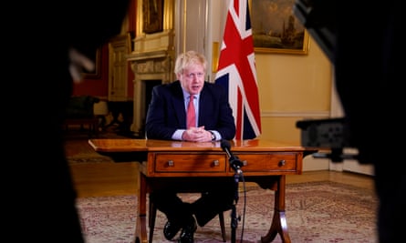 Boris Johnson addresses the nation on 23 March, announcing the UK would be placed in lockdown.