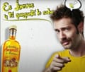 Niccolò Massariello, stock image model, in a drink ad