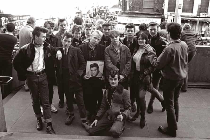 Teddy Boys the day that Elvis died, London, 1977.