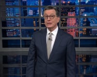 Stephen Colbert on stage.