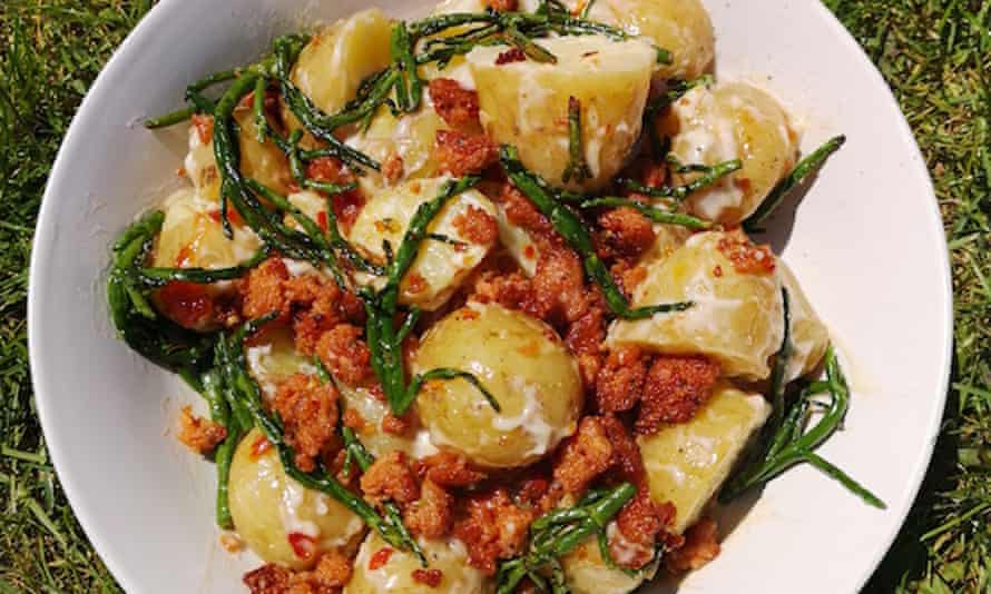 'Nduja and samphire potato salad