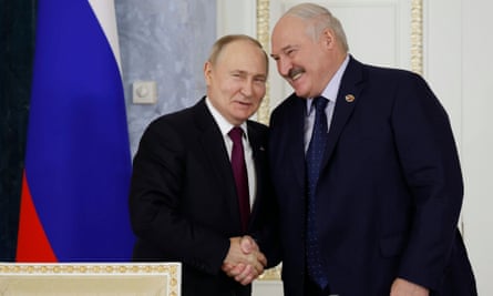Russian president Vladimir Putin and his Belarusian counterpart, Alexander Lukashenko
