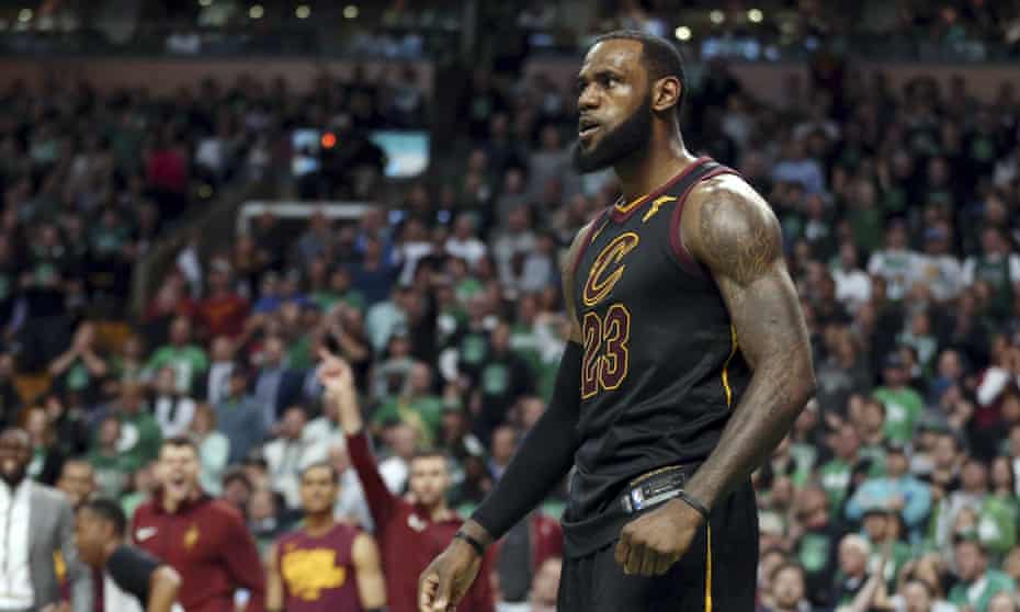 LeBron JamesFILE - In this May 27, 2018 file photo, Cleveland Cavaliers forward LeBron James celebrates a basket against the Boston Celtics during the second half in Game 7 of the NBA basketball Eastern Conference finals, in Boston. President Donald Trump has unleashed a withering attack on James, deriding the intelligence of one of the nation's most prominent African-American men ahead of a rally in the NBA star's home state of Ohio. Trump blasted James after an interview with CNN anchor Don Lemon in which James deemed Trump a divisive figure. Meanwhile, the president's wife, first lady Melania Trump, has offered kind words for the NBA star and his work on behalf of children. (AP Photo/Elise Amendola, File)