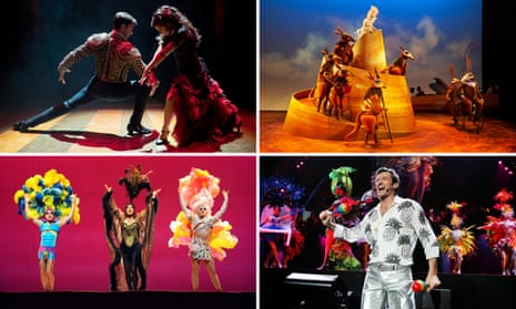 A composite featuring Strictly Ballroom, The Rabbits, Priscilla and The Boy From Oz.