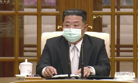 Kim Jong Un<br>In this image made from video broadcasted by North Korea's KRT, North Korean leader Kim Jong Un wears a face mask on state television during a meeting acknowledging the country's first case of COVID-19 Thursday, May 12, 2022, in Pyongyang, North Korea. North Korea imposed a nationwide lockdown Thursday to control its first acknowledged COVID-19 outbreak after holding for more than two years to a widely doubted claim of a perfect record keeping out the virus that has spread to nearly every place in the world. (KRT via AP)
