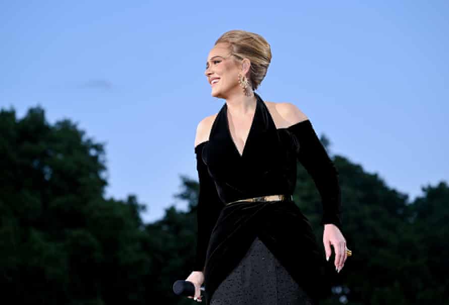 Adele performing in Hyde Park.