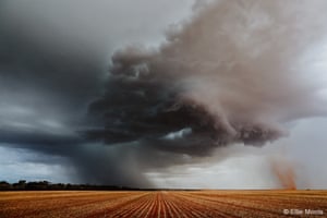 Dark clouds move across the land in Western Australia’s wheatbelt