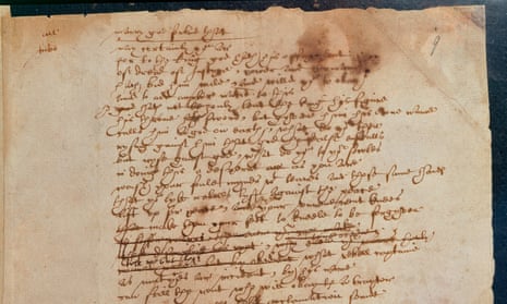 Part of The Book of Sir Thomas More, handwritten by William Shakespeare.