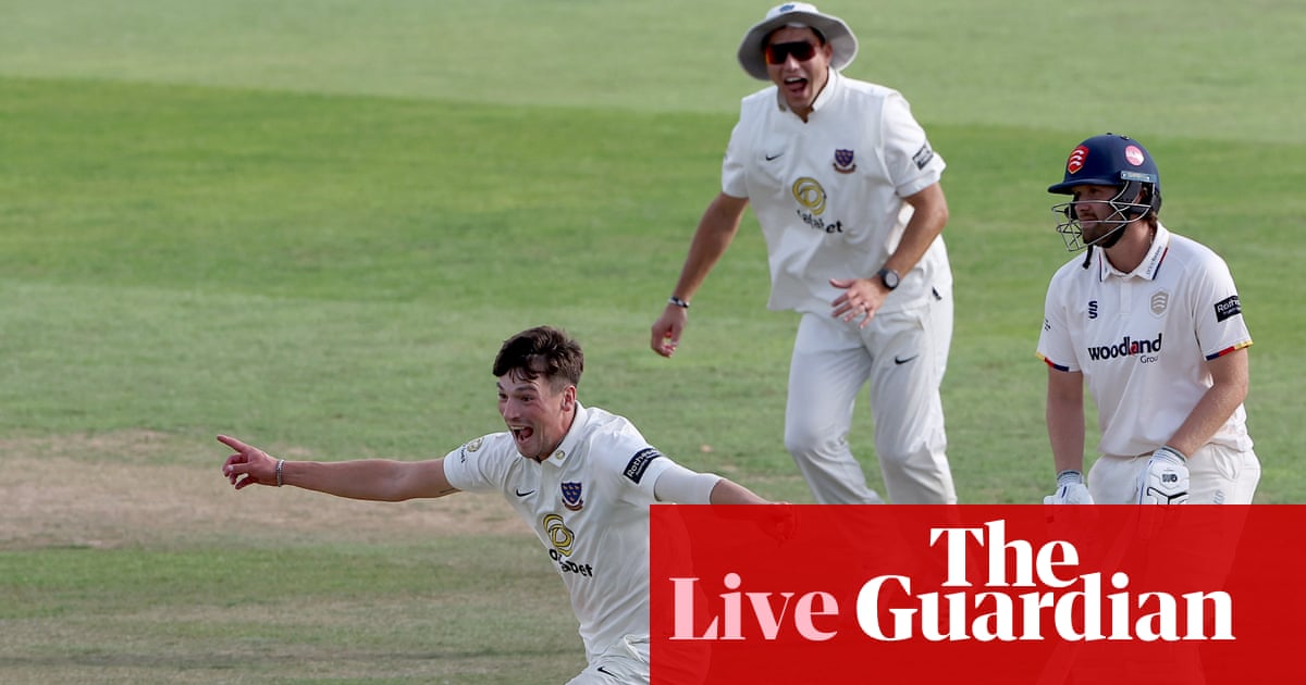 Crocombe takes hat-trick for Sussex, Surrey skittled for 83: county cricket, day two – as it happened