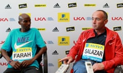 Samsung Diamond League 2011 - Aviva Grand Prix Press Conference<br>Athletics - Samsung Diamond League 2011 - Aviva Grand Prix Press Conference - Malmaison Hotel, Birmingham & Crowne Plaza Hotel, Birmingham - 9/7/11
Great Britain's Mo Farah (L) and coach Alberto Salazar during the press conference 
Mandatory Credit: Action Images / Steven Paston
Livepic