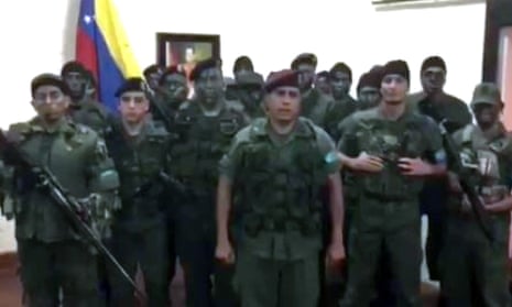 Arrests have been made in Venezuela after soldiers tried to launch an uprising against President Maduro, officials say.