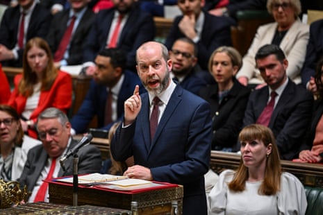 Jonathan Reynolds, the business secretary, speaking during the debate in the Commons on Saturday.