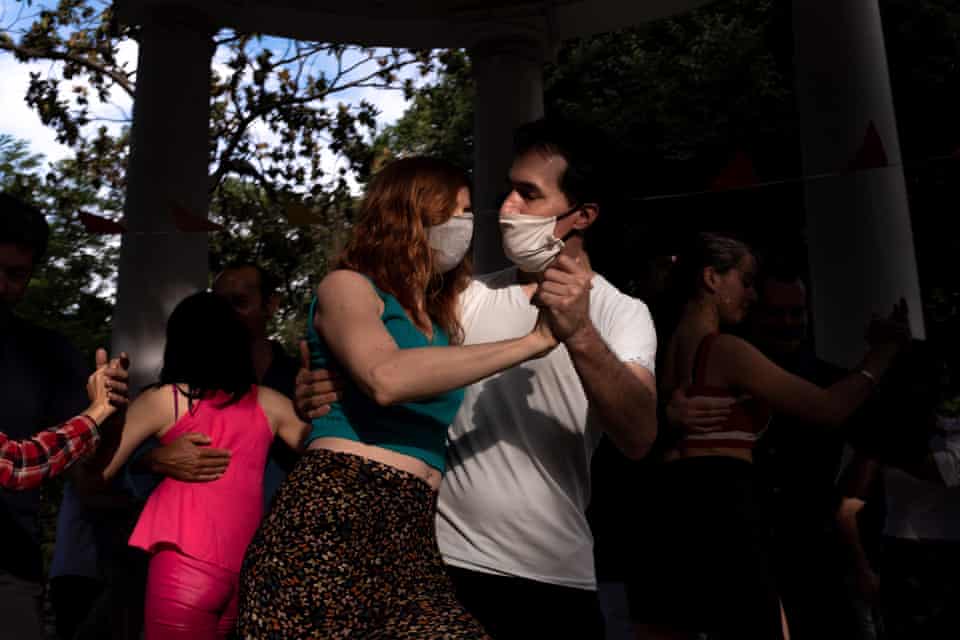 A clandestine milonga organized by a group of friends in Lezama Park, in the middle of the San Telmo and La Boca neighbourhoods, Buenos Aires.