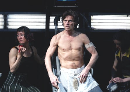Definitely not Mr Bean’s Holiday … Dafoe with the Wooster Group in 2002.
