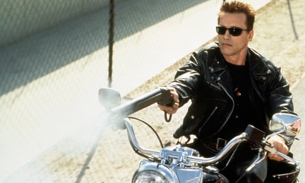 Robot wars … Arnold Schwarzenegger in Terminator 2.