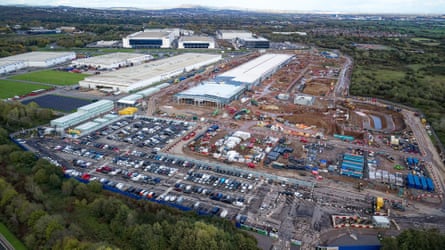Drone shot of the datacentre under construction