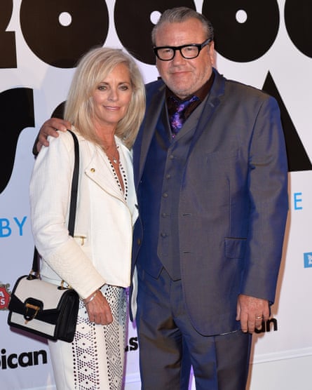 ‘Whenever I’ve had to kiss someone on set, she knows’: Ray Winstone with his wife Elaine, to whom he has been married 44 years.