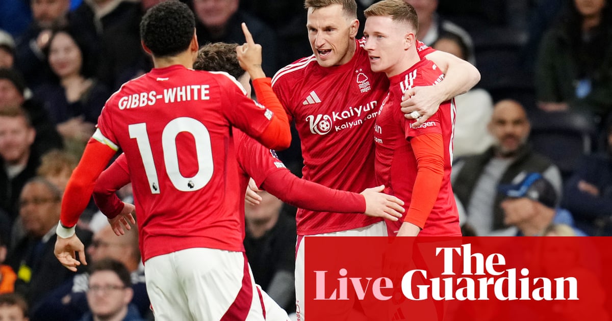 Tottenham v Nottingham Forest: Premier League – live - The Guardian Tottenham v Nottingham Forest: Premier League – live - The Guardian