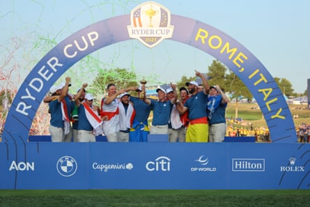 The victorious European team in Rome in 2023