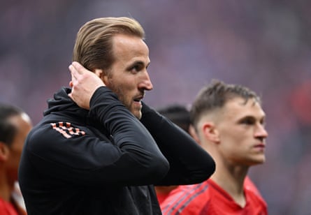 Bayern Munich’s Harry Kane looks despondent after the match