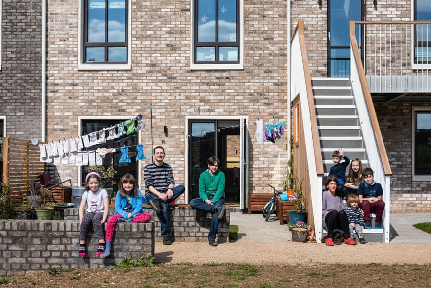 ‘It’s a community, not a commune’ … neighbouring families at Marmalade Lane.