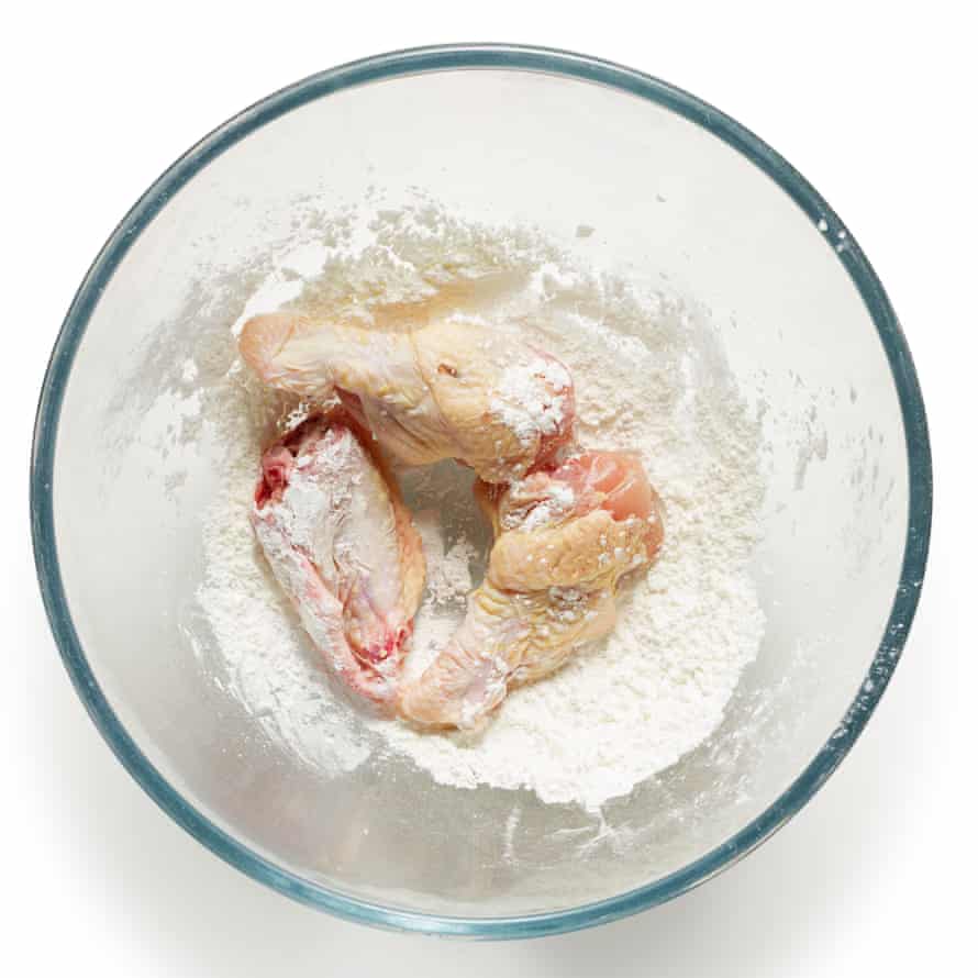 How to make the perfect Korean fried chicken – recipe | Food 6 Felicity Cloake’s fried chicken (flour)