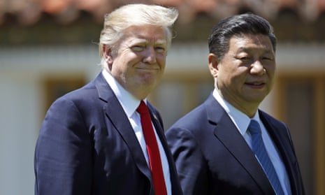 President Donald Trump and Chinese President Xi Jinping at Mar-a-Lago.
