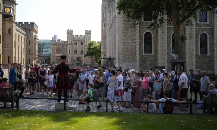 Tourists at the Tower of London