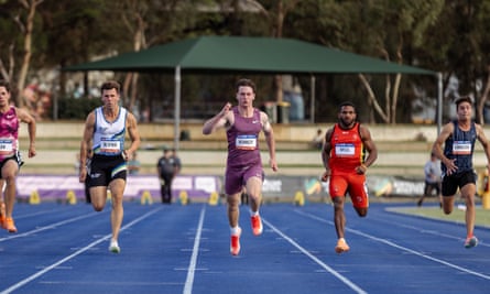 Kennedy (centre in purple) in action at the Adelaide Invitational last month.