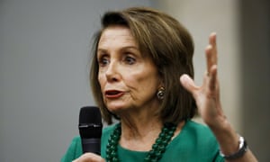 Nancy Pelosi speaks during a panel in Media, Pennsylvania, on 24 May.