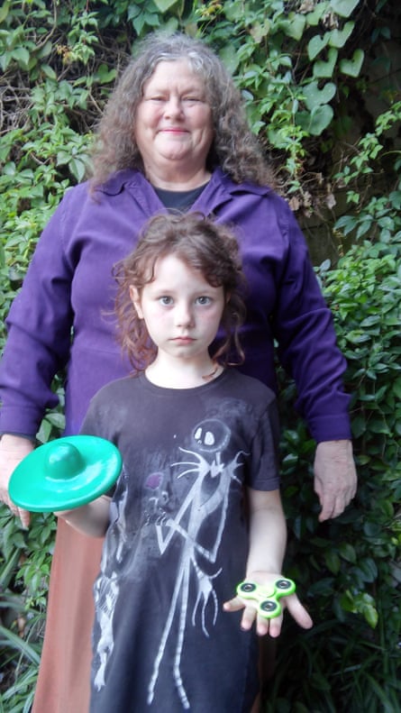 Catherine Hettinger, creator of the fidget spinner, with her granddaughter Chloe.
