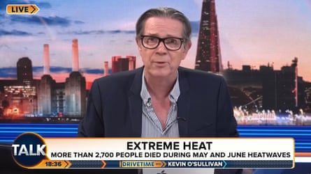 A screen grab of TalkTV’s Kevin O’Sullivan, 14 July.