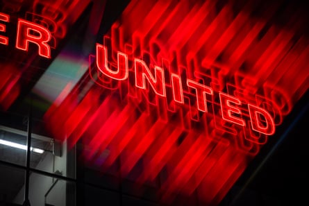 A Manchester United sign at Old Trafford