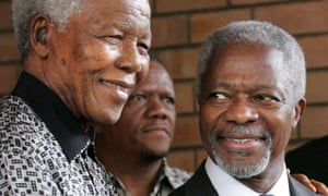 Kofi Annan with the late nelson Mandela, in 2006.