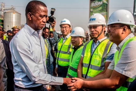 President Edgar Lungu meets Chinese workers