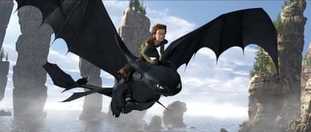 A still from the film adaptation of How To Train Your Dragon.