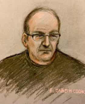 Court artist sketch of David Fuller