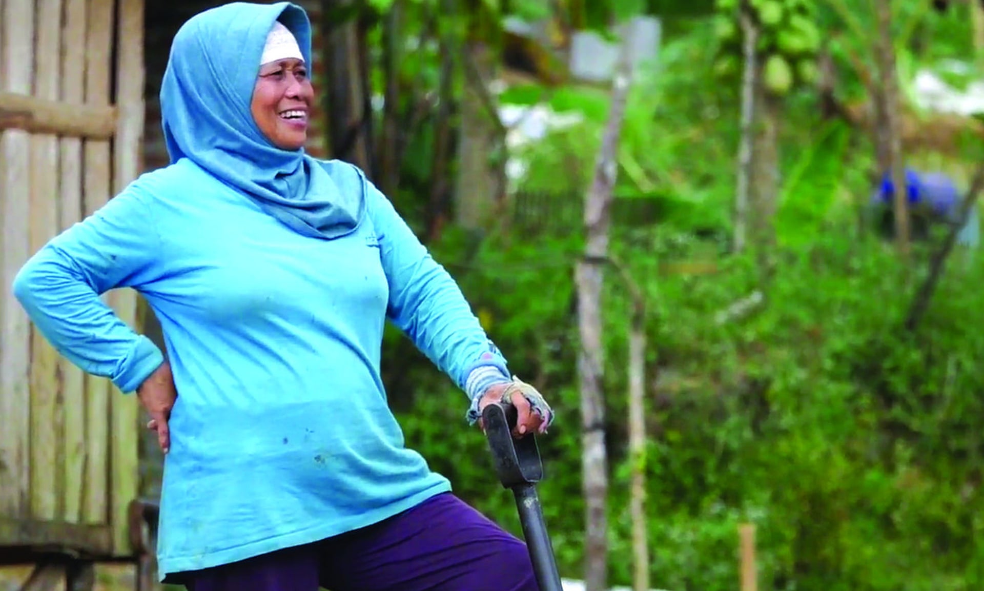 A Kasepuhan woman in Indonesia. The creation of the Gunung Halimun Salak National Park is alleged to have been ‘traumatic’ for the Kasepuhan. Photograph: The Tenure Facility