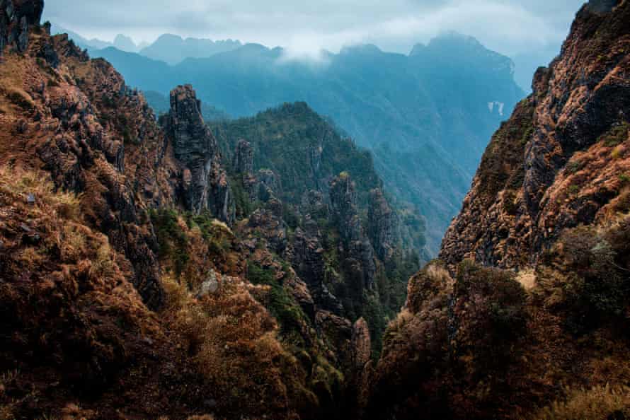 View of mountains in Shennongjia, a world heritage site in Hubei province.