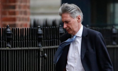 A windswept Philip Hammond in Downing Street