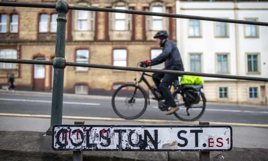 A close-up of the Colston Street sign on June 16, 2020 in Bristol, England. 