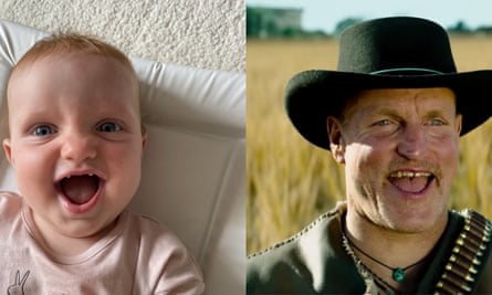 Baby Cora and Woody Harrelson