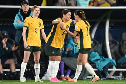 Sam Kerr makes her first appearance of this World Cup.